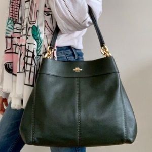 Coach Lexy Shoulder Bag Gold & Grey